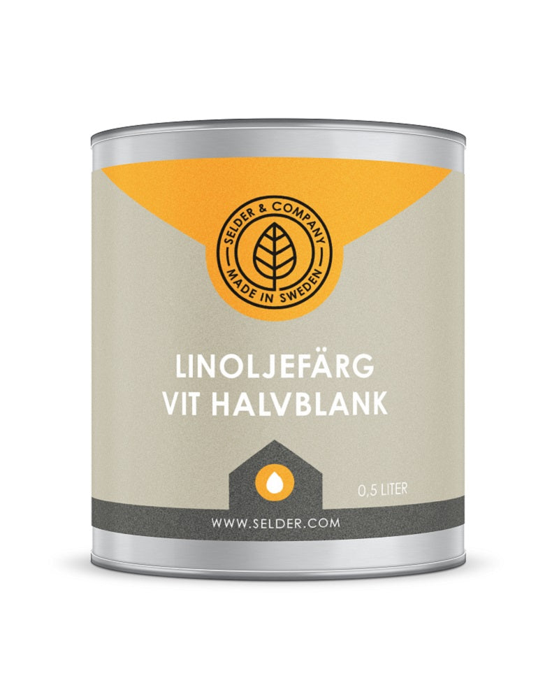 Linoljefärg Halvblank Vit kulör
