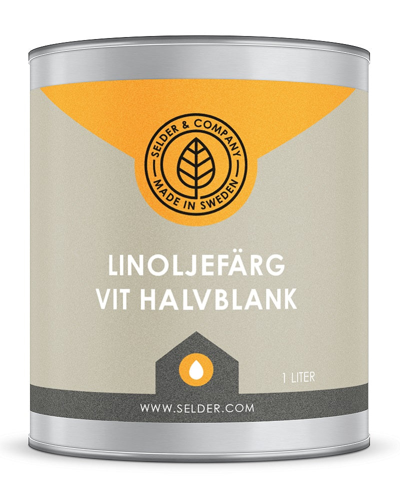 Linoljefärg Halvblank Vit kulör