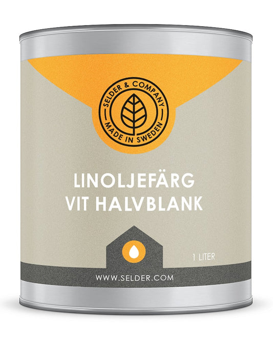 Linoljefärg Halvblank Vit kulör