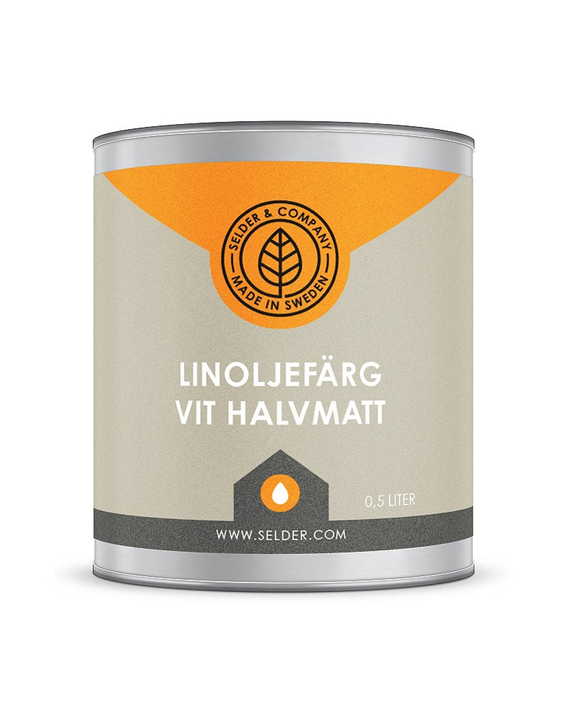 Linoljefärg Halvmatt Vit kulör
