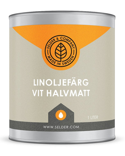 Linoljefärg Halvmatt Vit kulör